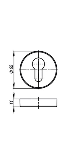 Накладка под цилиндр ET.R.URB52 (ET URB) SN-3 матовый никель/хром