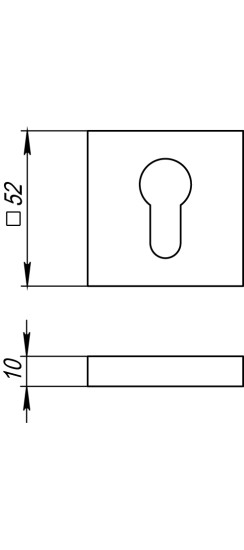 Накладка под цилиндр ET.K.DM51 (ET DM) SN/CP-3 матовый никель/хром
