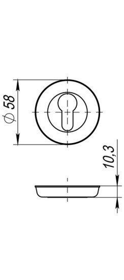 Накладка под цилиндр ET.R.SM58 (ET SM) AS-3 античное серебро