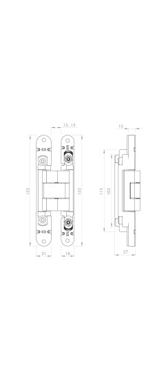 Петля скрытой установки U3D2400.VPG SC мат. хром TECH