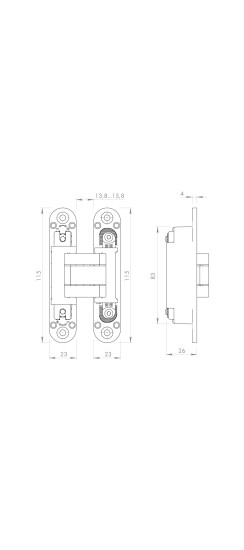 Петля скрытой установки U3D3000.VPG BL черный TECH