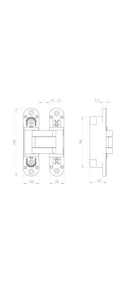 Петля скрытой установки U3D5000.VPG BL черный TECH