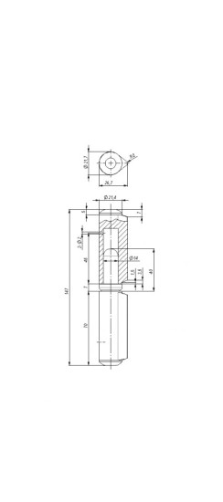 Петля приварная D22x150S