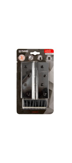 Петля универсальная IN4400U-BL BN (4BB/BL 100x75x2,5) черный глянец БЛИСТЕР