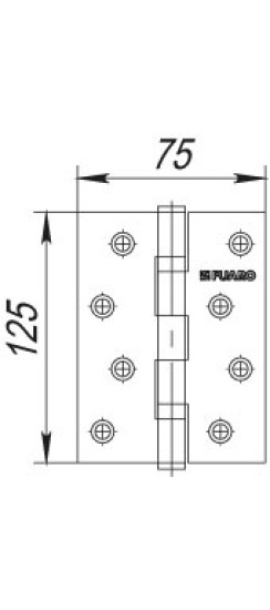 Петля универсальная IN5200U AB (2BB 125x75x2,5) бронза