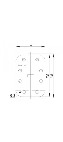 Петля съемная IN4100SR-R14 PN правая (S100113/R14-4R) перл.никель ПОДВЕС