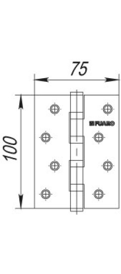 Петля универсальная IN4400U CFB (4BB 100x75x2,5) кофе глянец