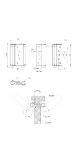 Петля пружинная Aldeghi ALH.125.5 SC мат. хром