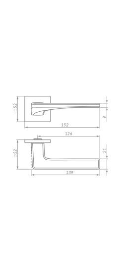 Ручка раздельная K.ARC.Q52.ELEN CP-8 хром