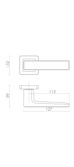 Ручка раздельная K.XM52.DENVER (DENVER XM) GR/CP-23 графит/хром
