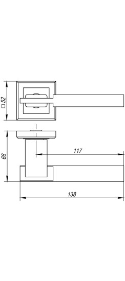 Ручка раздельная K.QL52.CITY (CITY QL) ABG-6 зеленая бронза