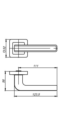 Ручка раздельная K.QR52.NOVA (NOVA QR) SN/WH-19 матовый никель/белый