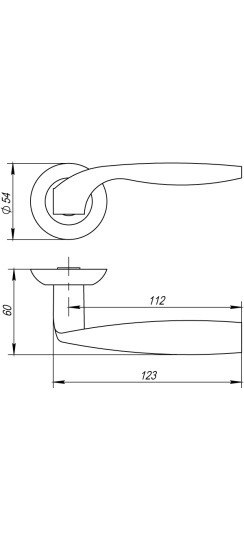 Ручка раздельная R.AR54.BOSTON (BOSTON AR) 140mm CP-8 хром