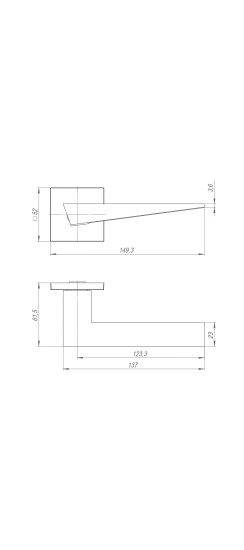 Ручка раздельная K.JS51.TRIO BL-24 черный