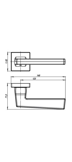 Ручка раздельная K.USQ52.GROOVE (GROOVE USQ5) BB/SBB-17 кор.бронза/мат.кор.бронза