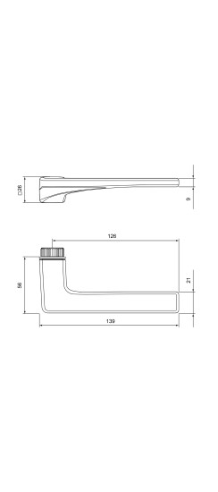 Ручка раздельная K.EL.Q27.ELEN CP-8 хром