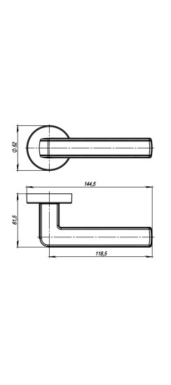 Ручка раздельная R.URB52.CUBE (CUBE URB3) CP/White-14 хром/белый