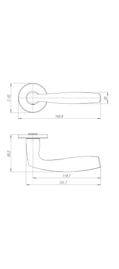 Ручка раздельная R.ARC.R52.FORTUNA BL-24 черный