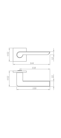 Ручка раздельная K.ARC.Q52.STEP BL-24 черный