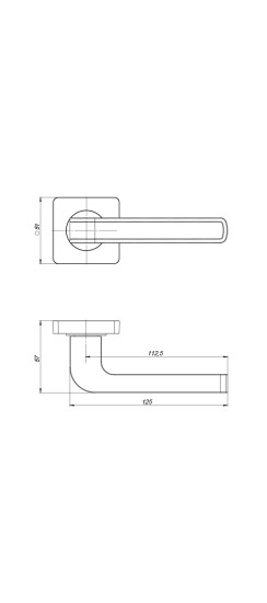 Ручка раздельная K.ZQ51.FUTURA (FUTURA ZQ) GR/BN-23 графит/черный никель