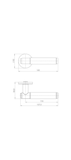Ручка раздельная R.URS52.ROLL AC-9 медь