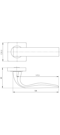 Ручка раздельная K.JK51.EVO (EVO JK) ABG-6 зелёная бронза