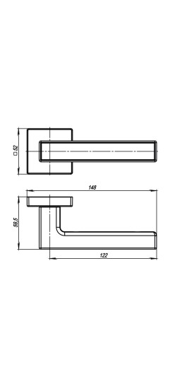Ручка раздельная K.USQ52.SCREEN (SCREEN USQ8) SN/CP-3 матовый никель/хром