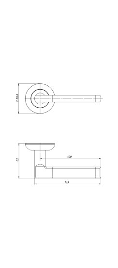 Ручка раздельная R.ZR54.AXIS (AXIS ZR) BL-24 черный