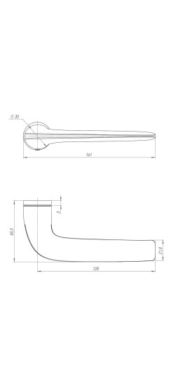 Ручка раздельная R.ART30.LACONY MWSC-33 итальянский тисненый