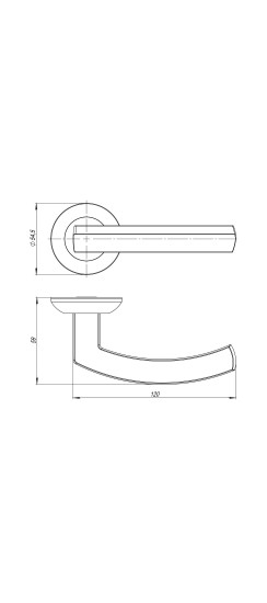 Ручка раздельная R.JR54.SIGMA (SIGMA JR) SN/CP-3 матовый никель/хром 105мм