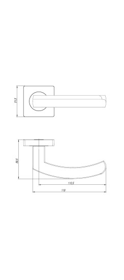 Ручка раздельная K.JK51.SIGMA (SIGMA JK) BL-24 черный