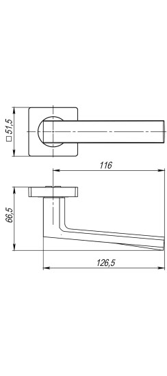 Ручка раздельная K.JK51.ERGO (ERGO JK) BL-24 черный