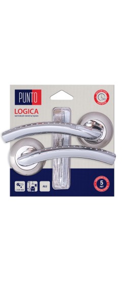 Ручка раздельная LM/A R.TL54.LOGICA/HD SN/CP-3 матовый никель/хром