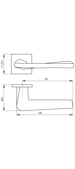 Ручка раздельная K.USS52.TORSO (TORSO USS) BL-26 черный