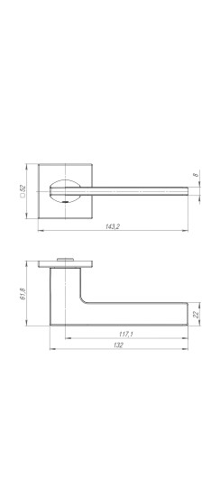 Ручка раздельная K.ARC.Q52.MAIN BL-24 черный