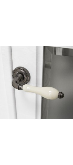 Ручка раздельная R.CL55.Silvia (Silvia CL1) AS/LWP-109 античное серебро/беж.фарфор