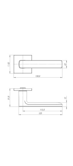 Ручка раздельная K.ARC.Q52.VIVA BL-24 черный