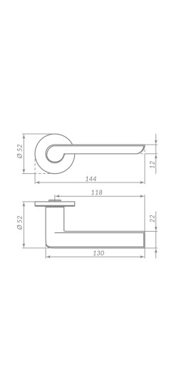 Ручка раздельная R.ARC.R52.STEP BL-24 черный