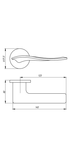 Ручка раздельная R.URS52.AQUA (AQUA URS) BL-26 черный