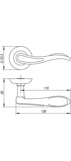 Ручка раздельная R.TL54.SALSA (SALSA TL) CFB-18 кофе глянец