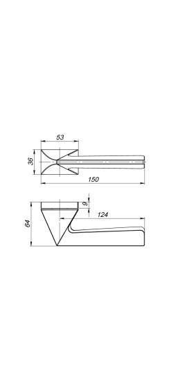 Ручка раздельная K.UCS36.IRON (IRON UCS) MWSC-33 итальянский тисненый