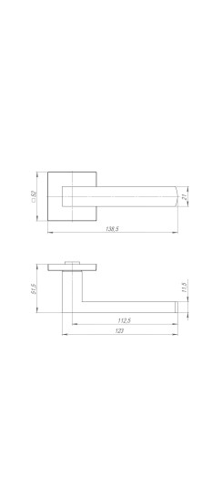 Ручка раздельная K.JS51.OPTIMAL CP-8 хром