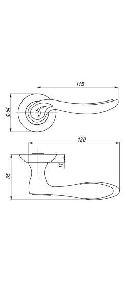 Ручка раздельная R.TL54.ONDA (ONDA TL) ABG-6 зеленая бронза