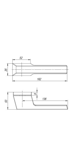 Ручка раздельная K.QSL52.TITAN СP/WH-19 хром/белый