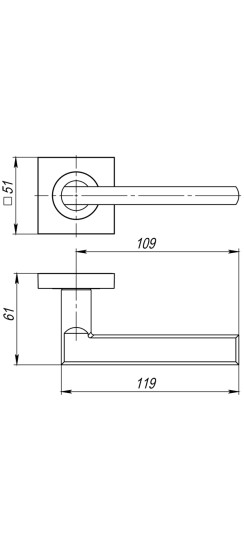 Ручка раздельная K.JK51.POLO (POLO JK) BL-24 черный