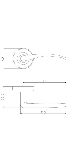 Ручка анодированная LM/AN R.H50.015 AB-6 бронза