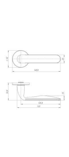 Ручка раздельная R.ARC.R52.EXTRA BL-24 черный