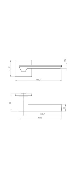 Ручка раздельная K.JS51.UNITY (UNITY JS) BL-24 черный