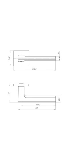 Ручка раздельная K.JS51.MARCO (MARCO JS) CP-8 хром