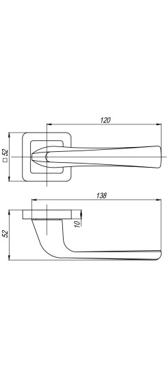 Ручка раздельная K.QR52.SATURN (SATURN QR) BL-24 черный